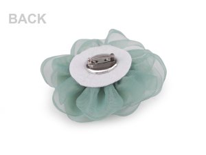 Brož organzový květ Ø8 cm