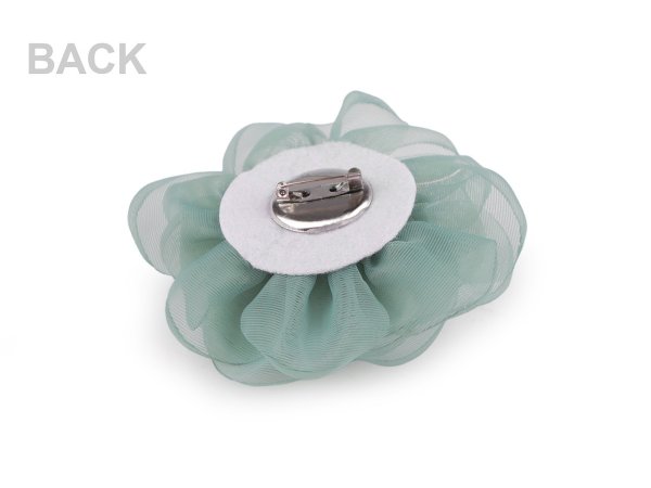Brož organzový květ Ø8 cm