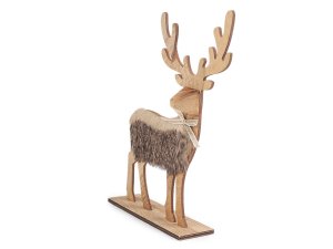 Dřevěný jelen výška 30 cm