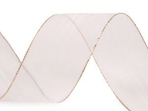 Monofilová stuha s lurexem šíře 40 mm