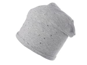 Bavlněná čepice s kamínky dámská