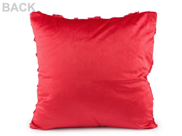 Vánoční povlak na polštář plyšový se stromečky 45x45 cm