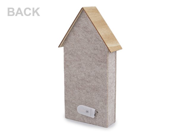 Vánoční filcový domeček svítící