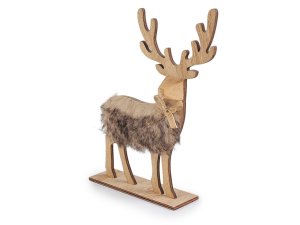 Dřevěný jelen výška 21,5 cm