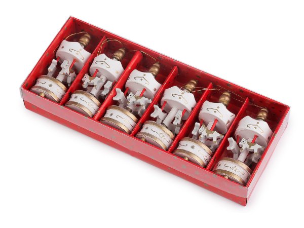 Vánoční dřevěný kolotoč k zavěšení