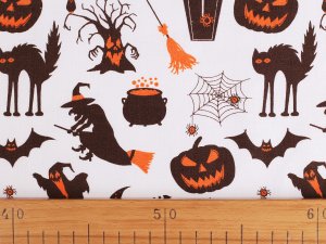 Bavlněná látka / plátno Halloween
