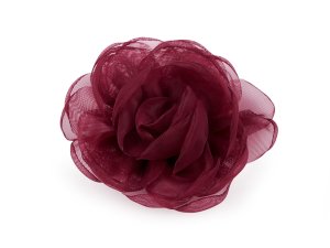 Brož organzový květ Ø8 cm