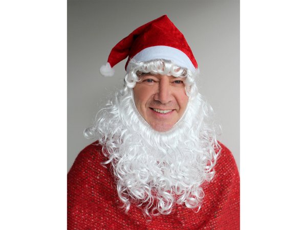 Mikulášská čepice s vousy