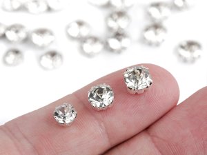 Našívací šatony / štras v pouzdře / kotlíku Ø6; 7; 8 mm