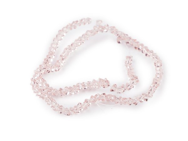 Skleněné broušené korálky triangl 3 mm na drátku