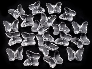 Plastové korálky motýl 15x18 mm