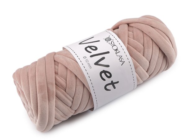 Příze Marshmallow silná Velvet Ø10 mm 500 g