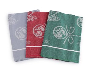 Bavlněná utěrka 50x70 cm egyptská bavlna, vánoce, srdce, kočka