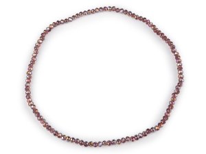 Náhrdelník pružný z broušených skleněných korálků