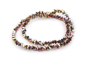 Skleněné broušené korálky triangl 3 mm na drátku