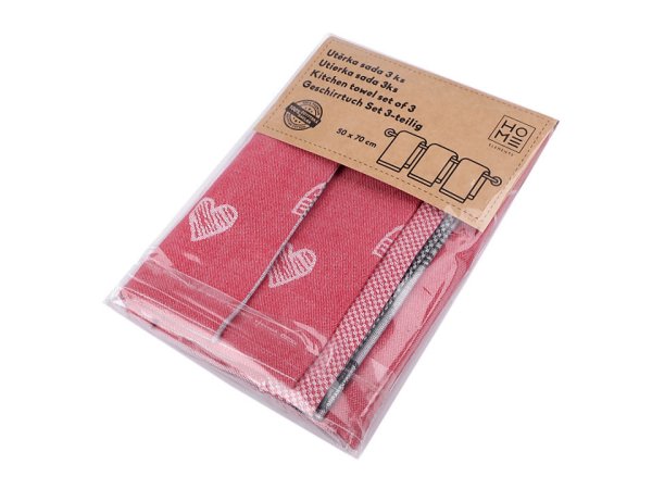 Bavlněná utěrka 50x70 cm egyptská bavlna, vánoce, srdce, kočka