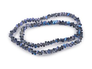 Skleněné broušené korálky triangl 3 mm na drátku