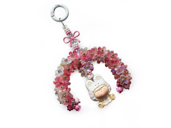 Plastové korálky / přívěsky květ k výrobě bižuterie a přívěsků Ø10 mm