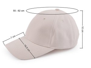 Bavlněná kšiltovka unisex vhodná k dozdobení