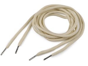 Oděvní šňůra s koncovkami do kapucí, délka 130 cm