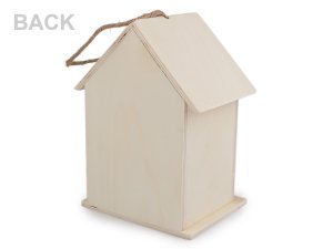 Závěsný dřevěný domeček / budka k domalování