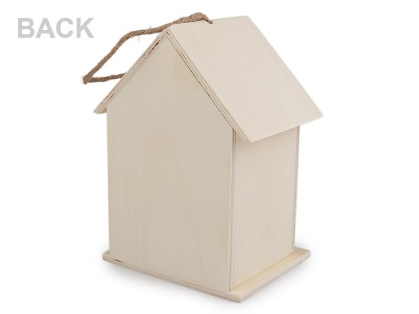 Závěsný dřevěný domeček / budka k domalování