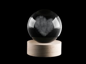 LED svítící skleněná koule Ø8 cm