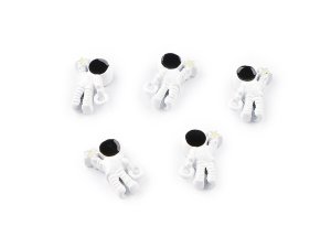 Kovový přívěsek / korálek kosmonaut 9x13 mm