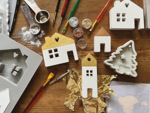 Metalické plátky ke zdobení 14x14 cm