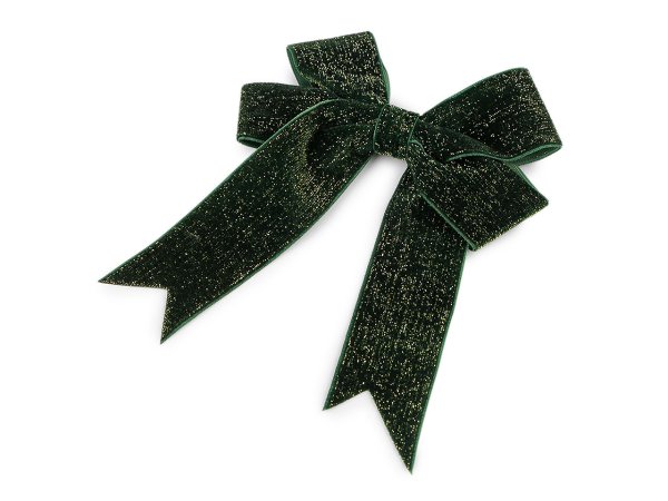 Vánoční mašle sametová dvojitá 13x18 cm