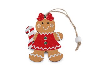 Vánoční dřevěné perníčky k zavěšení