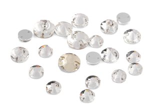 Broušené kamínky kulaté našívací mix