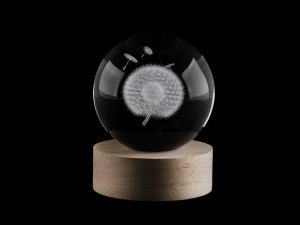 LED svítící skleněná koule Ø8 cm
