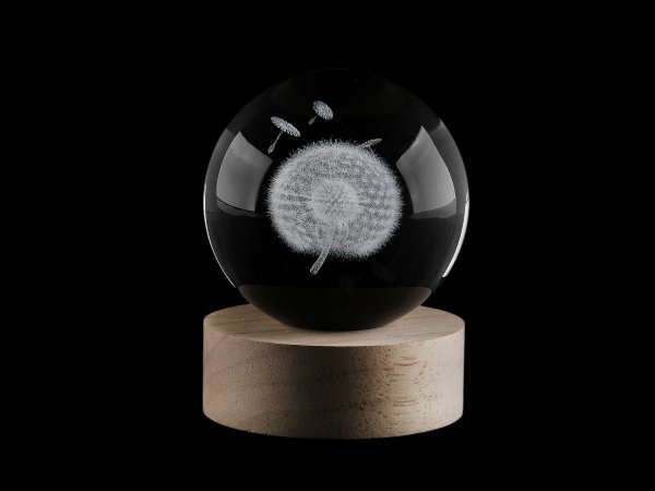 LED svítící skleněná koule Ø8 cm