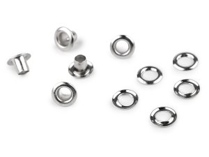 Průchodky s podložkou vnitřní Ø4 mm / vnější Ø7,5 mm na silnější látky