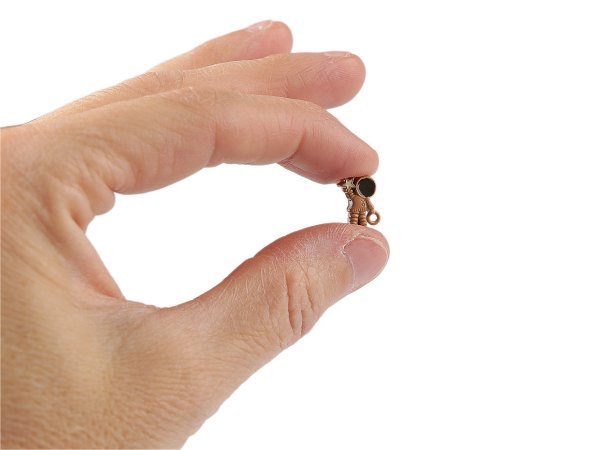 Kovový přívěsek / korálek kosmonaut 9x13 mm