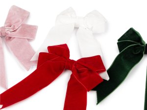 Vánoční mašle sametová dvojitá 13x18 cm