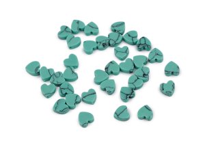 Minerální a skleněné korálky srdce Ø6 mm