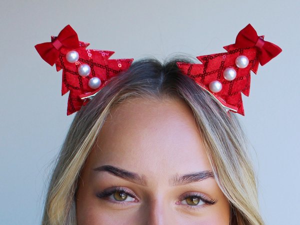 Párty sponky do vlasů vánoční stromeček