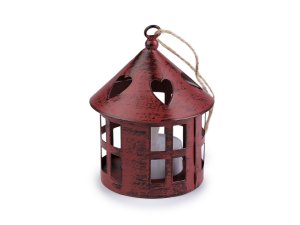 Kovová lucerna svítící k zavěšení