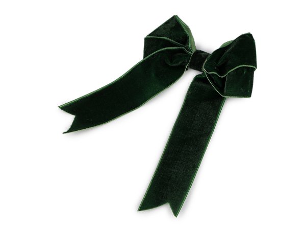 Vánoční mašle sametová dvojitá 13x18 cm