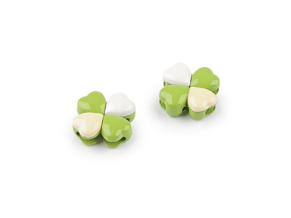 Kovový komponent / přívěsek čtyřlístek Ø15 mm