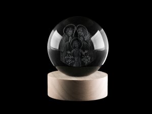 LED svítící skleněná koule Ø8 cm