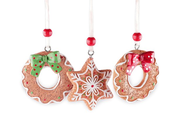 Vánoční perníčky k zavěšení mix