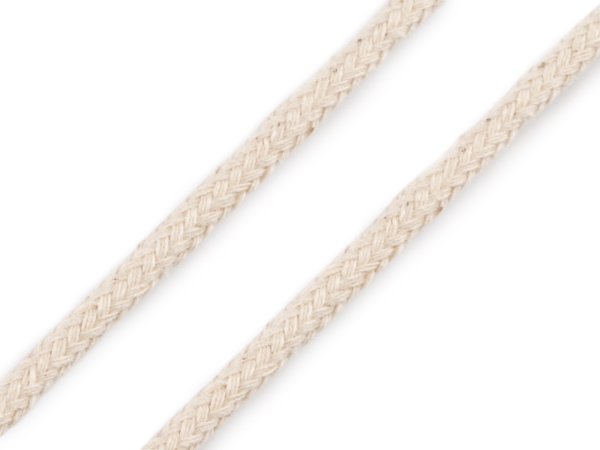 Bavlněná oděvní šňůra splétaná Ø5 mm