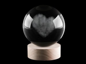 LED svítící skleněná koule Ø10 cm