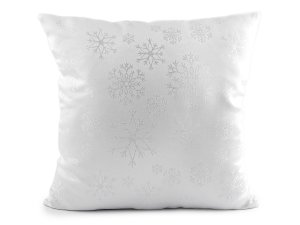 Vánoční povlak na polštář s jemným lurexem 40x40 cm