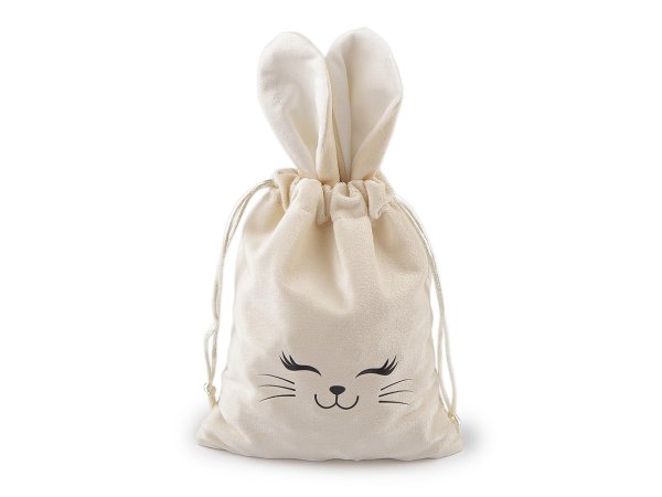 Dárkový pytlík zajíček 15x28 cm sametový