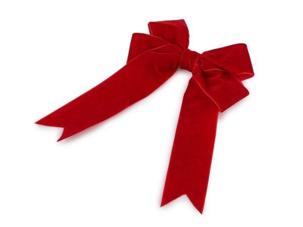 Vánoční mašle sametová dvojitá 13x18 cm