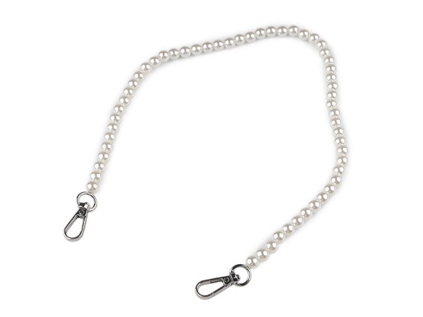 Perlový řetízek / ucho na kabelky a telefony délka 60 cm